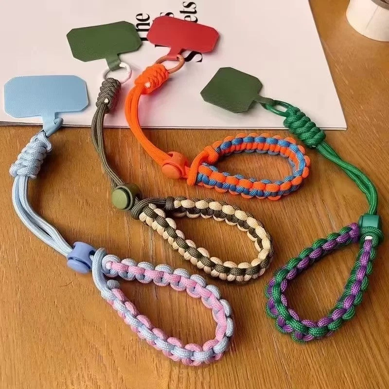 Adjustable Handwoven Mobile Phone Lanyard Universal Wrist Strap Rope For iPhone