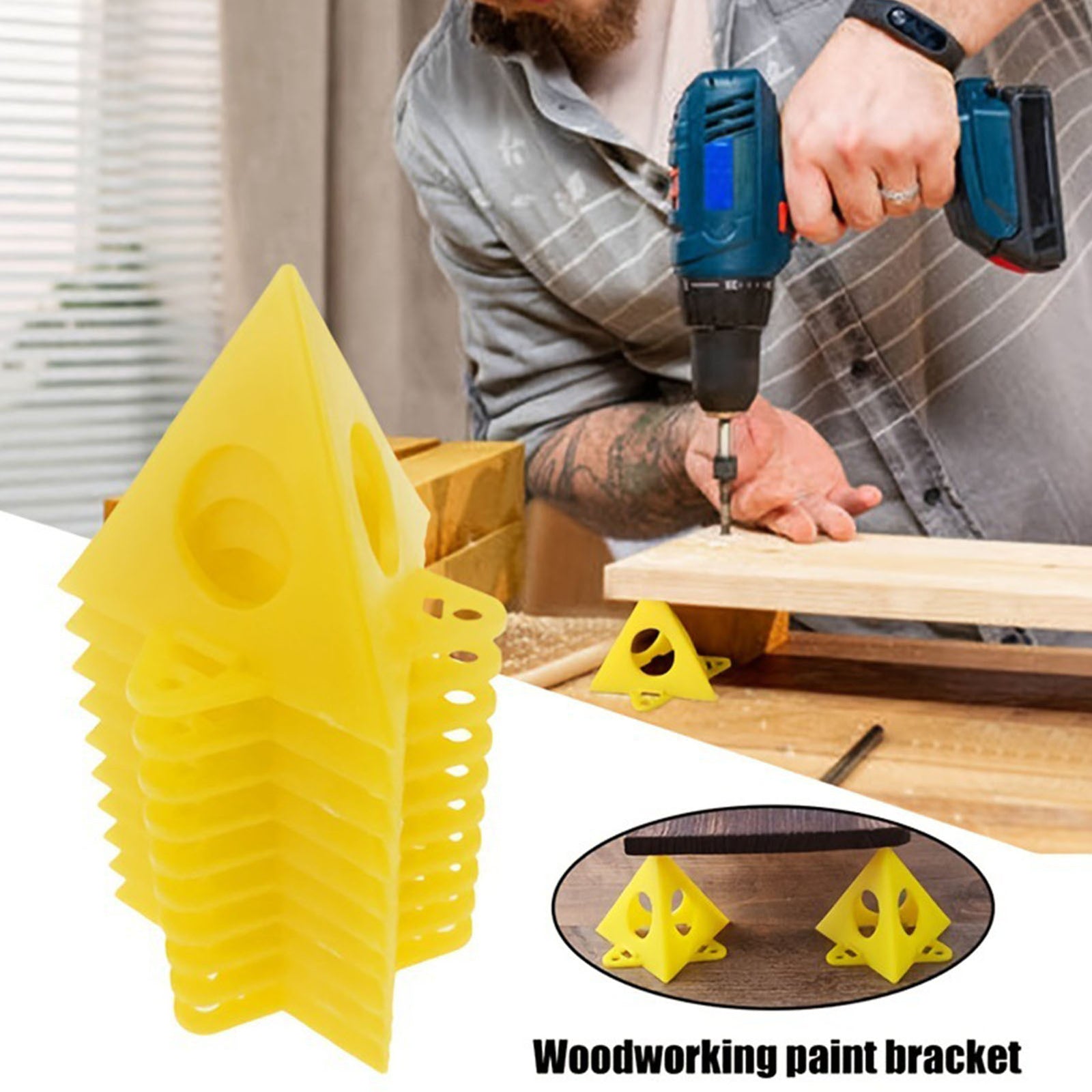 10pcs Woodworking Painters Pyramid Stand Cone Paint Stand For Door Cabinet