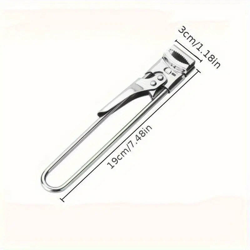 Multifunctional Stainless Steel Can Opener Adjustable Jar Lid Gripper Easy Tool