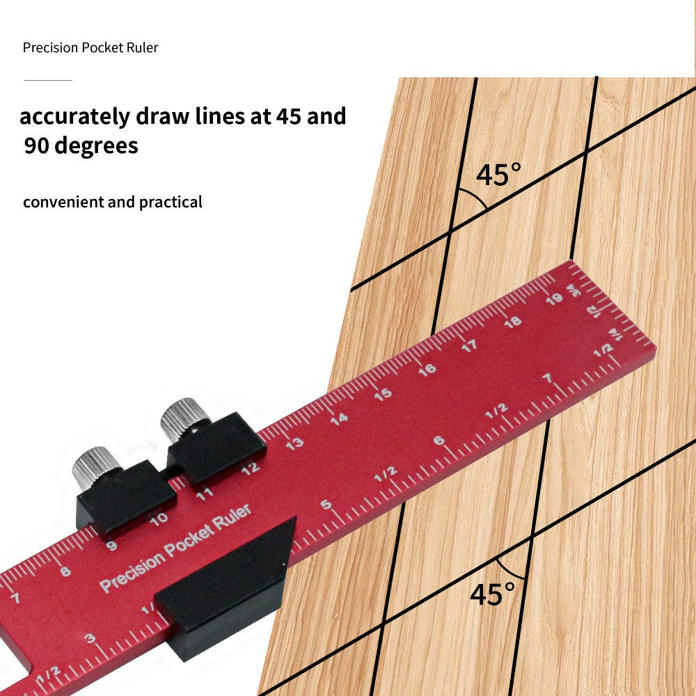 1 Pcs Woodworking Line Drawing Tools Metal Marking Ruler Scriber Gauge