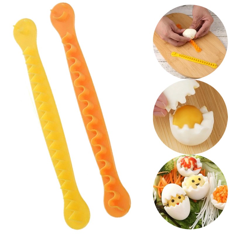 2pc Fancy Cooked Eggs Cutter Multi-Functional Household Fancy Cut Eggs Cutters