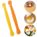 2pc Fancy Cooked Eggs Cutter Multi-Functional Household Fancy Cut Eggs Cutters