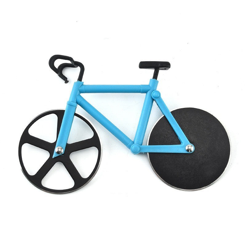 Funny Bicycle Pizza Cutter Non-stick Slicer Dual Stainless Steel Wheels Kitchen