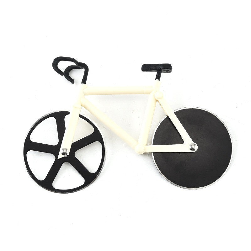 Funny Bicycle Pizza Cutter Non-stick Slicer Dual Stainless Steel Wheels Kitchen