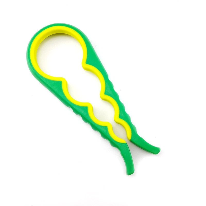 4 In 1 Jar Opener Rubber Quick Lid Bottle Cap Grip Twister Remover Kitchen Tool