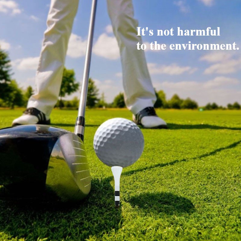 Natural Biodegradable Bamboo Golf Tees Long Length Striped Wooden Golf Ball Tees