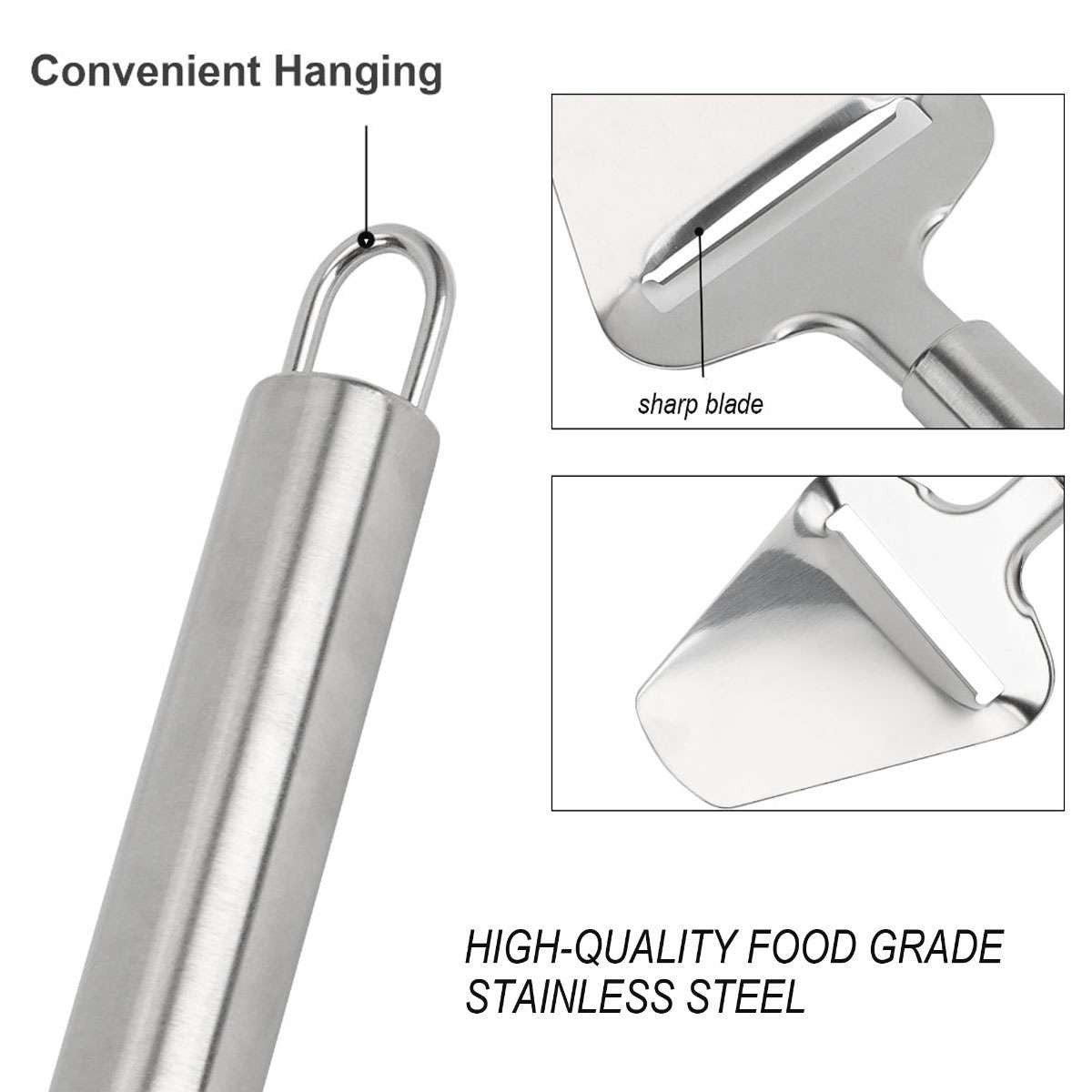 8.5" Cheese Slicer Stainless Steel Heavy Duty Plane Cheese Knife Cheese Cutter