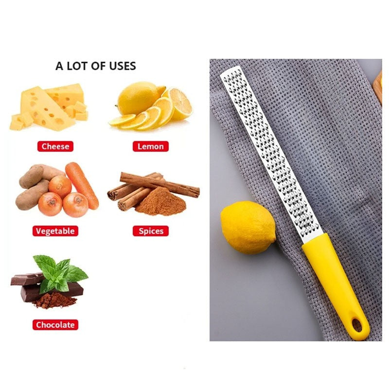 Stainless Steel Lemon Zester Citrus Cheese Garlic Grater Utility Safe Zester