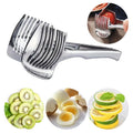 Handheld Stainless Steel Tomato Lemon Orange Slicer Kitchen Cutter Gadget Tool