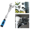 1 Pcs 5-in-1 10" Adjustable Torque Ratchet Wrench 180° Folding Spanner