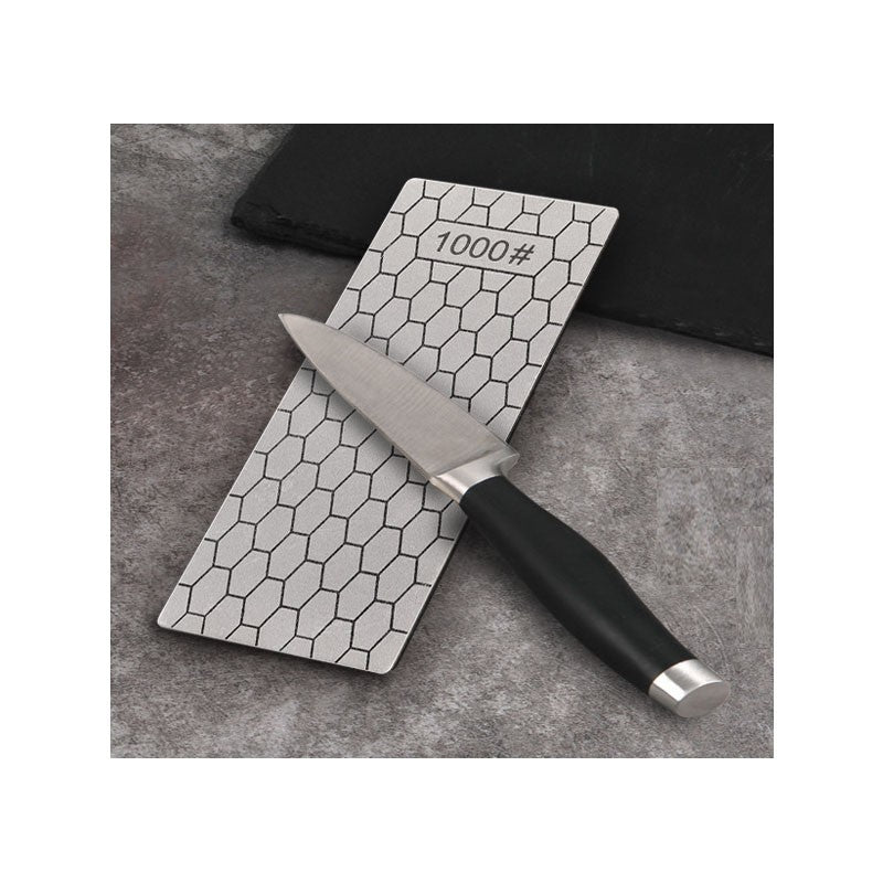 Diamond Knife Sharpener Plate 3PCS 200/400/1000 Grit Honing Bench Stone Kit Set