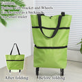 Portable Foldable Shopping Trolley With Wheels Grocery Bags Shopping Cart Tote