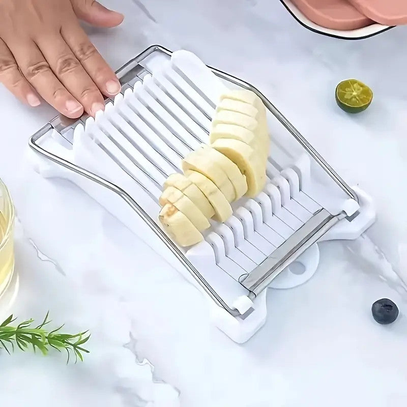 1Pcs Stainless Steel Manual Luncheon Meat Egg Slicer Multipurpose Kitchen Cutter