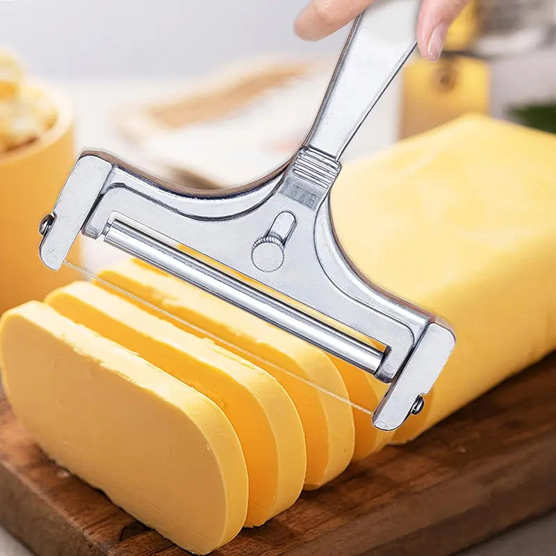 Wire Cheese Slicer Stainless Steel Adjustable Thickness Cheese Cutter Tool