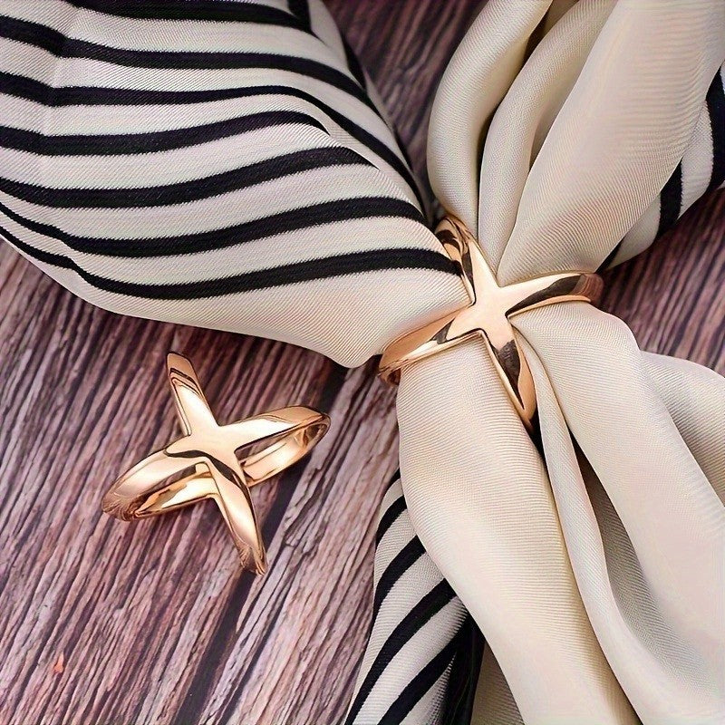 Elegant Flower Scarf Clips Imitation Pearl Scarf Clip Versatile Accessory 4 Pcs