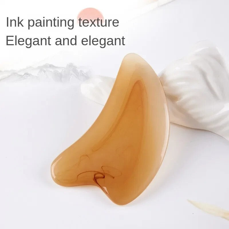 Facial Beauty Gua Sha Tool Natural Ox Horn Board Face Scraping Massage