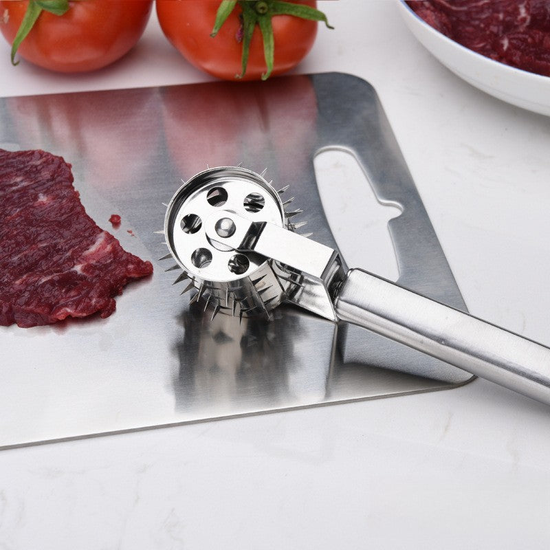 Meat Tenderizer Roller Tool Stainless Steel Hammer Mallet Steak Beef Chicken