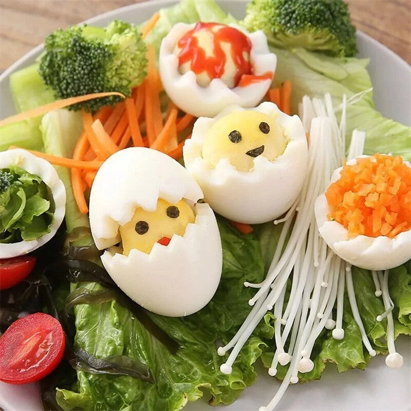 2pc Fancy Cooked Eggs Cutter Multi-Functional Household Fancy Cut Eggs Cutters
