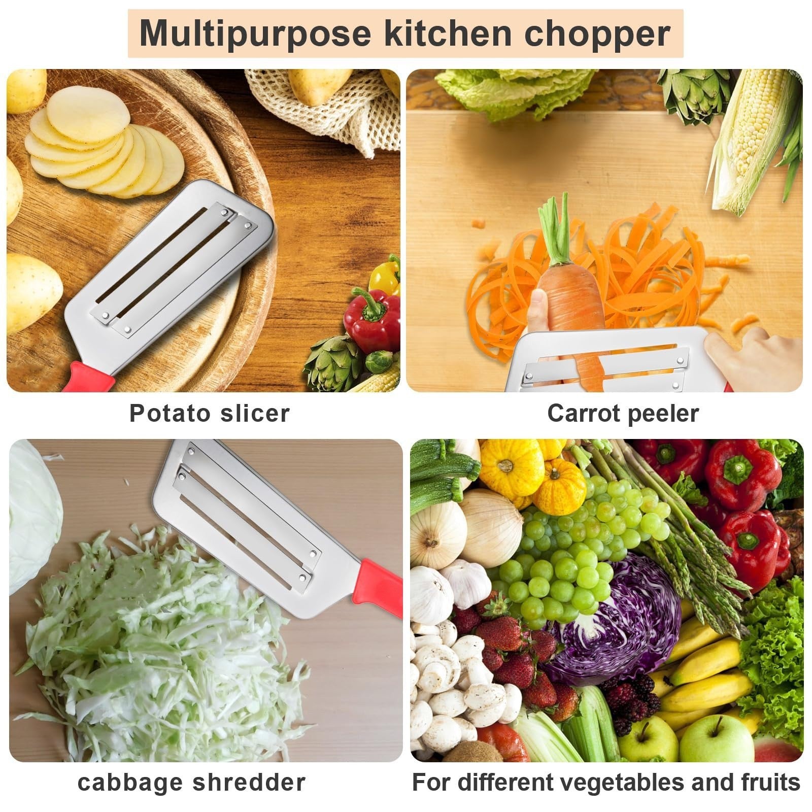 1PCS Cabbage Chopper Shredder Cutter Knife Kitchen Slicer Sauerkraut Coleslaw