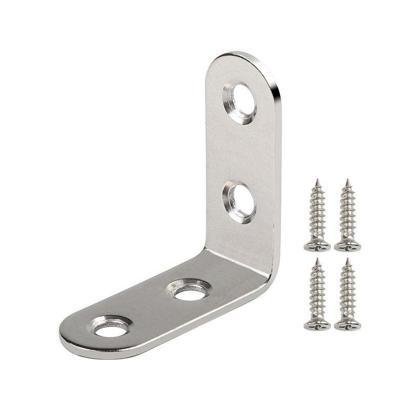 Stainless Steel L-Shaped Bracket Corner Brace 1.5in 90 Degree Angle Corner Lot