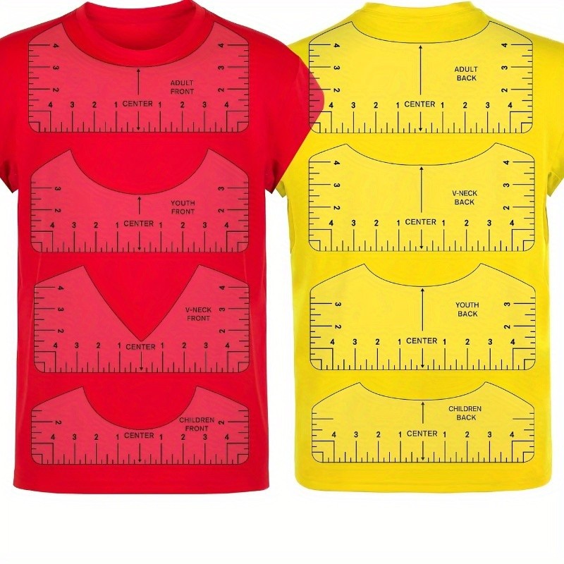 8 Pcs T-Shirt Ruler Guide Centering Tool Set for Cricut Heat Press Vinyl DIY