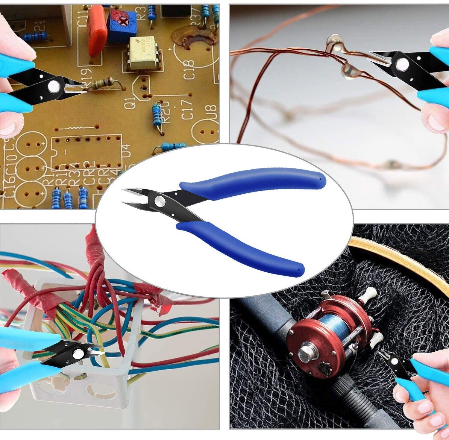 Flush Cut Side Snips Pliers for Jewelry Wire Electrical Cable Cutting Tool