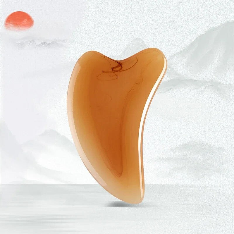 Facial Beauty Gua Sha Tool Natural Ox Horn Board Face Scraping Massage