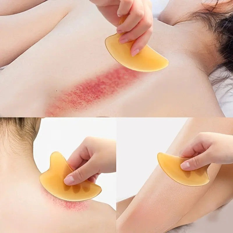 Facial Beauty Gua Sha Tool Natural Ox Horn Board Face Scraping Massage