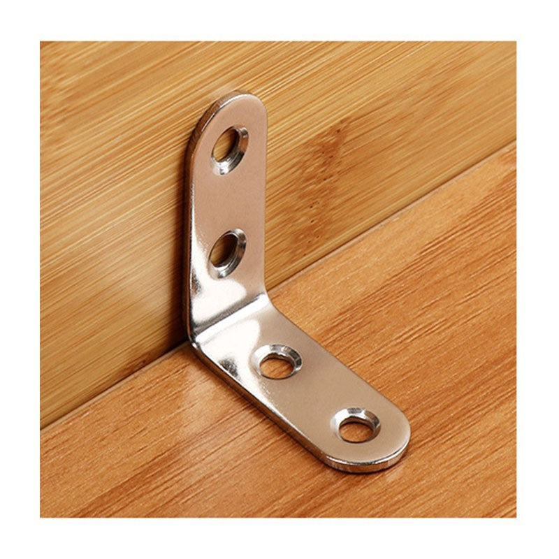 Stainless Steel L-Shaped Bracket Corner Brace 1.5in 90 Degree Angle Corner Lot