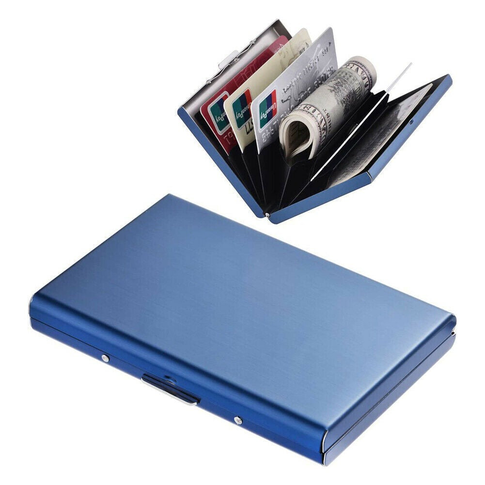 1X RFID Blocking Metal Wallet Stainless Steel Credit Card Holder Protective Case