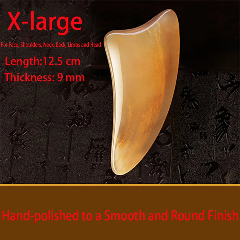 Facial Beauty Gua Sha Tool Natural Ox Horn Board Face Scraping Massage
