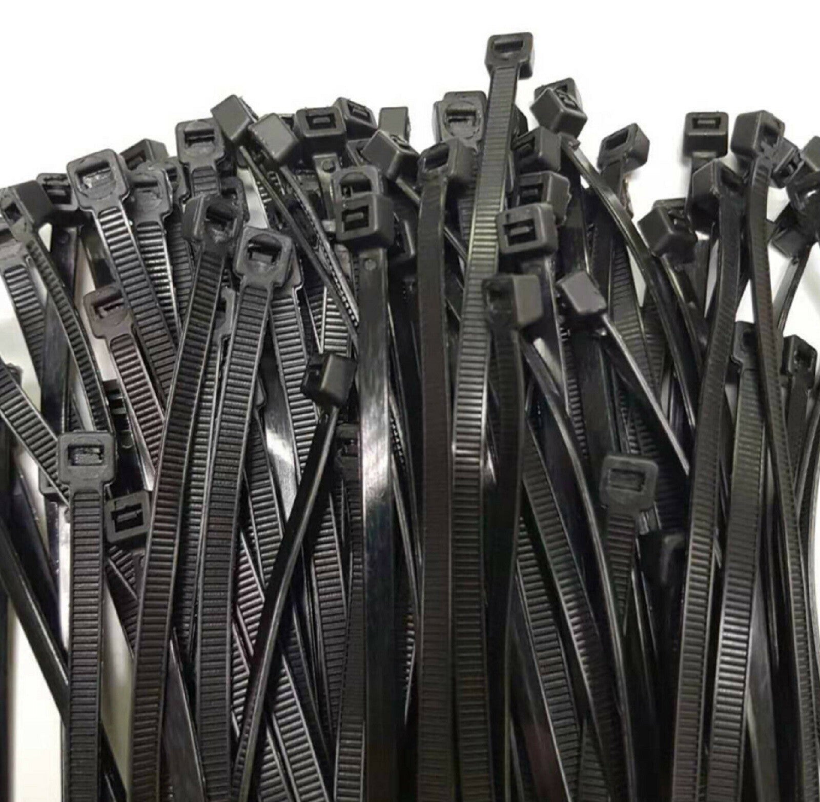 UL Nylon Cable Ties 100pc Black/White Heavy Duty UV Resistant Wire Zip Wrap