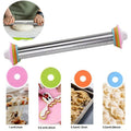 Adjustable Stainless Steel Rolling Pin with Thickness Rings Non-Stick Kitchen