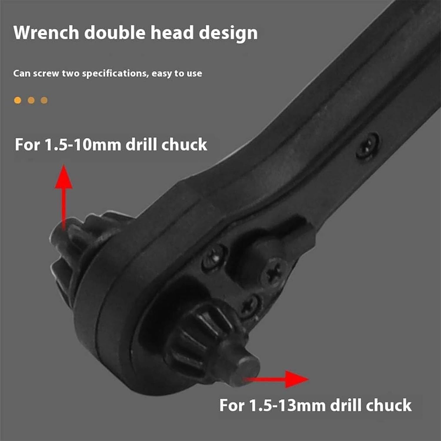 Heavy Duty 2-in-1 Drill Chuck Key Wrench Ratchet Spanner Universal Replacement
