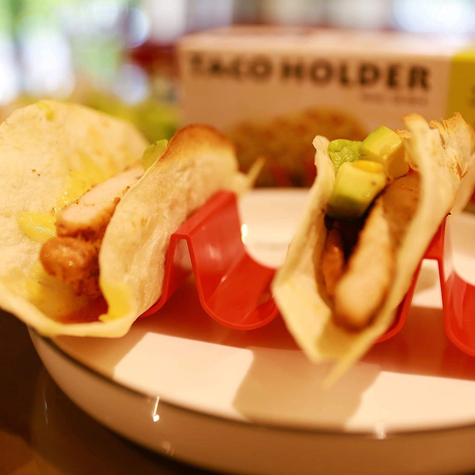 1 Pcs Wave Taco Holder Stand – BPA-Free Plastic Rack Tray for Mexican Cooking