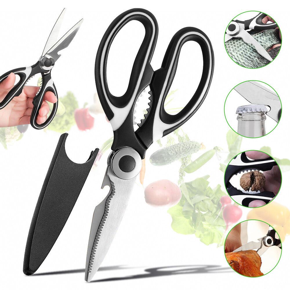 Kitchen Shears Scissors Heavy Duty Stainless Steel for Meat Fish Chicken Bones