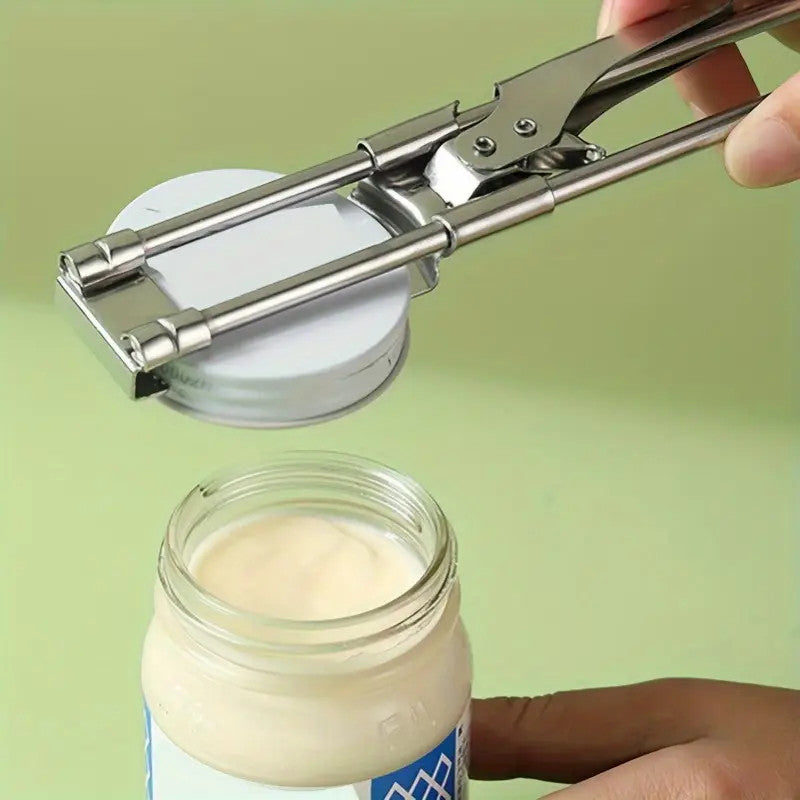 Multifunctional Stainless Steel Can Opener Adjustable Jar Lid Gripper Easy Tool