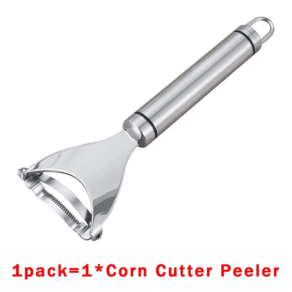 Stainless Steel Corn Cob Peeler Stripper Remover Kitchen Cutter Thresher Tool US