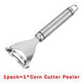 Stainless Steel Corn Cob Peeler Stripper Remover Kitchen Cutter Thresher Tool US