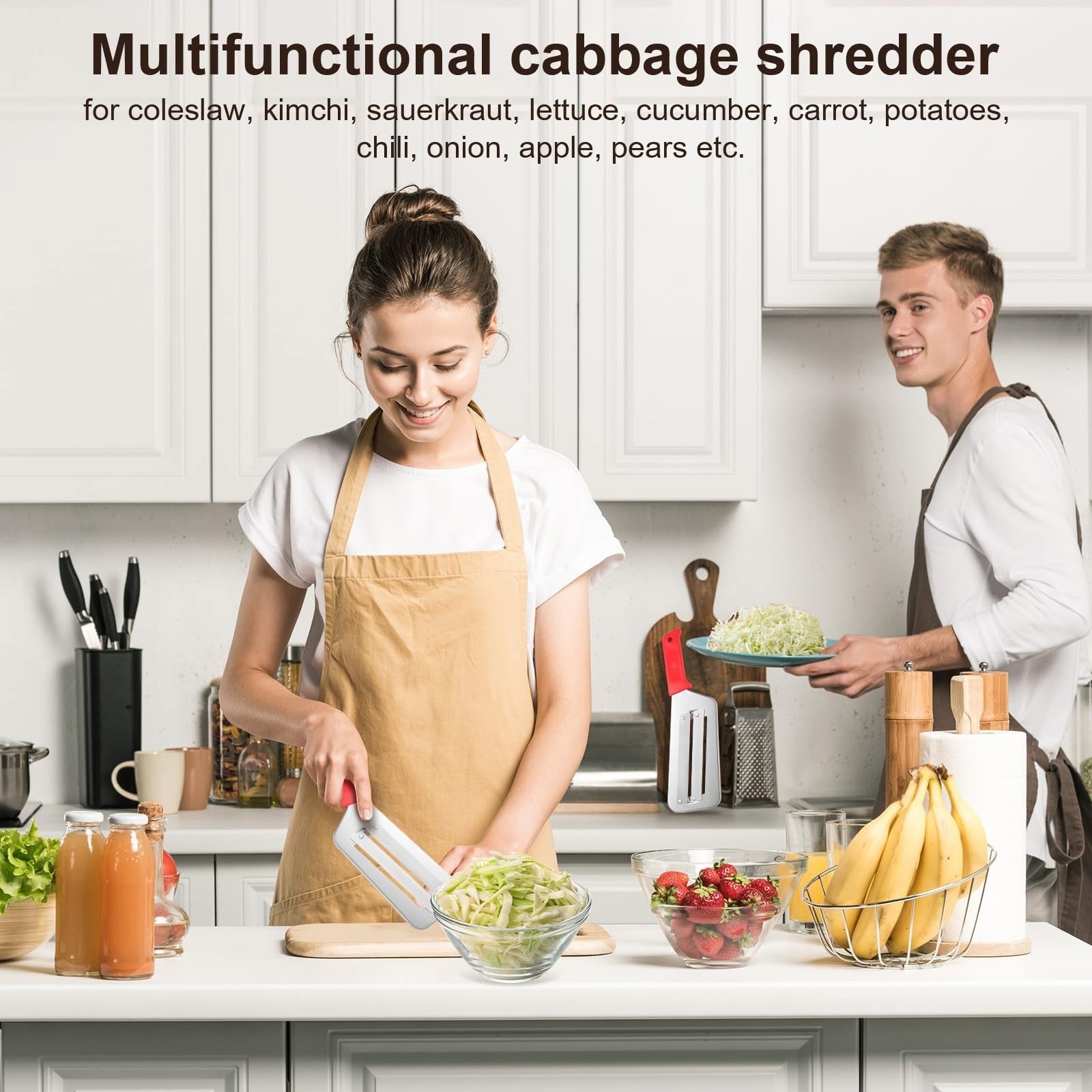 1PCS Cabbage Chopper Shredder Cutter Knife Kitchen Slicer Sauerkraut Coleslaw